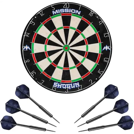 Mission Bristle Dartboard Shogun with 2 sets of darts Mission Bristle Dartboard Shogun with 2 sets of darts