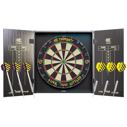 Target Cabinet and Dartboard Set Luke "The Nuke" Littler Target Cabinet and Dartboard Set Luke "The Nuke" Littler