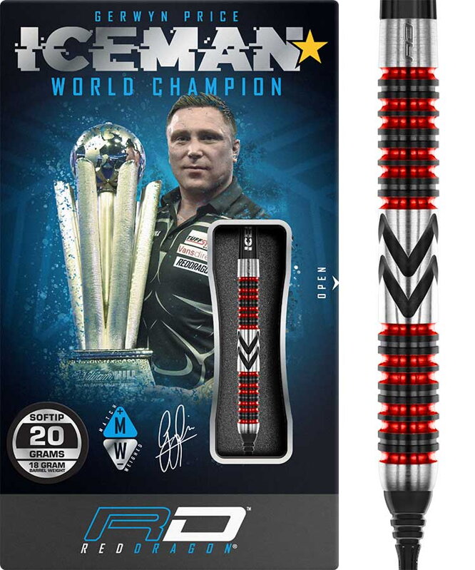 Red Dragon Softtip Darts Gerwyn Price Iceman Firebird 20g